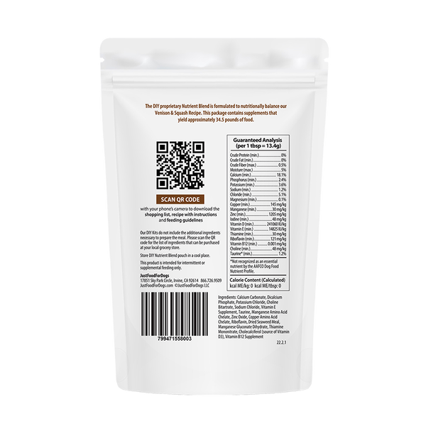 Do It Yourself Nutrient Blend - Venison